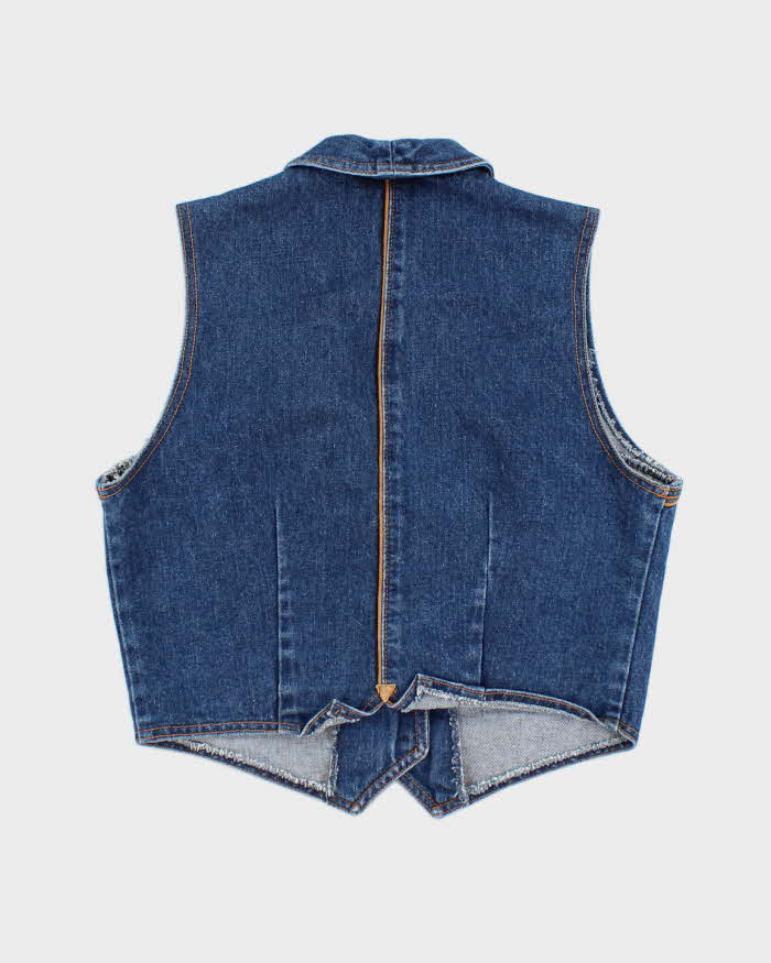 Pulse Denim Sleeveless Vest Jacket - M
