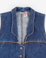 Pulse Denim Sleeveless Vest Jacket - M