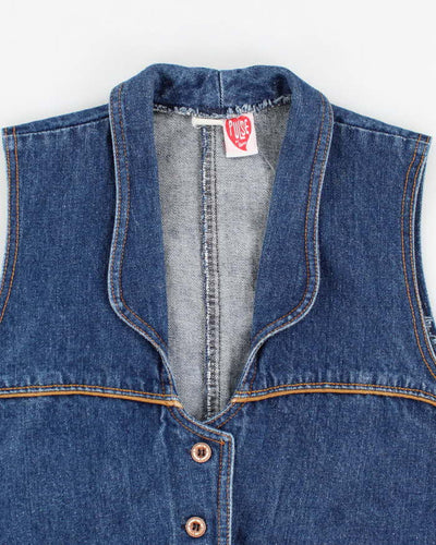 Pulse Denim Sleeveless Vest Jacket - M