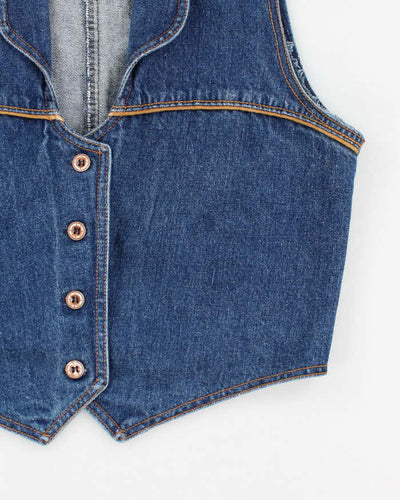 Pulse Denim Sleeveless Vest Jacket - M