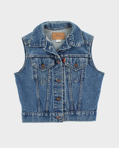 Vintage Levi's Orange Tab Sleeveless Denim Jacket - S
