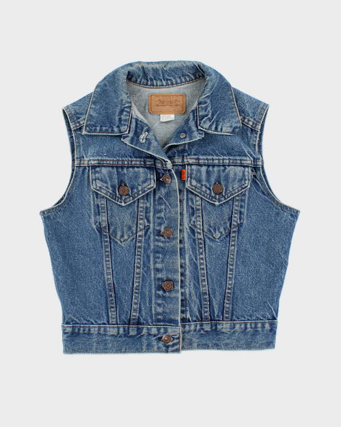 Vintage Levi's Orange Tab Sleeveless Denim Jacket - S