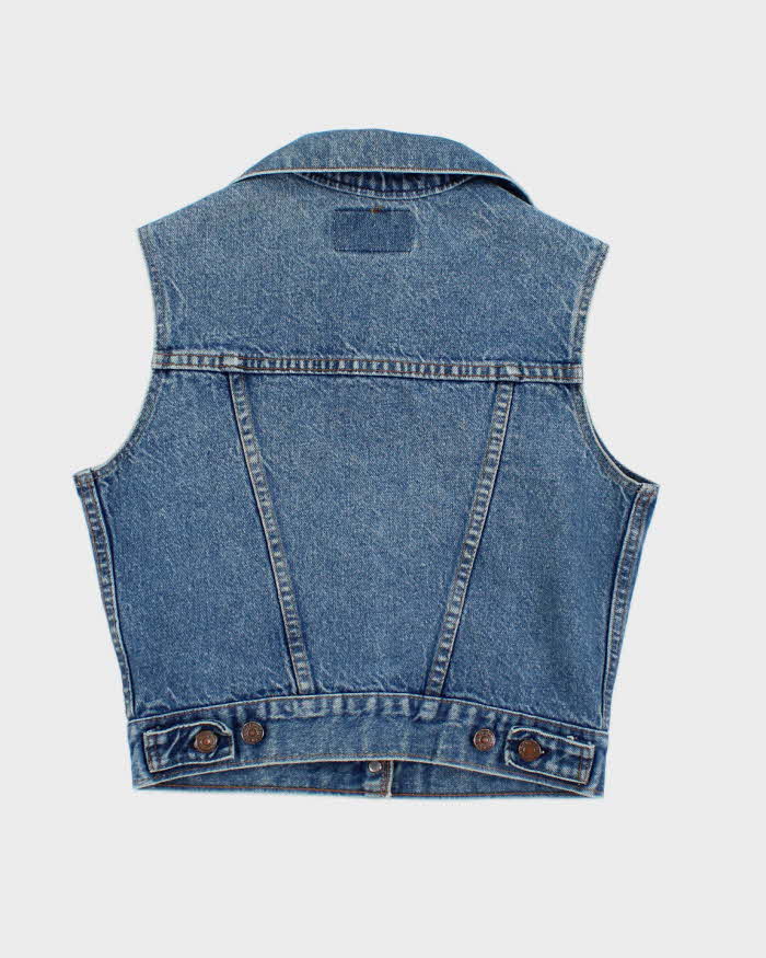 Vintage Levi's Orange Tab Sleeveless Denim Jacket - S