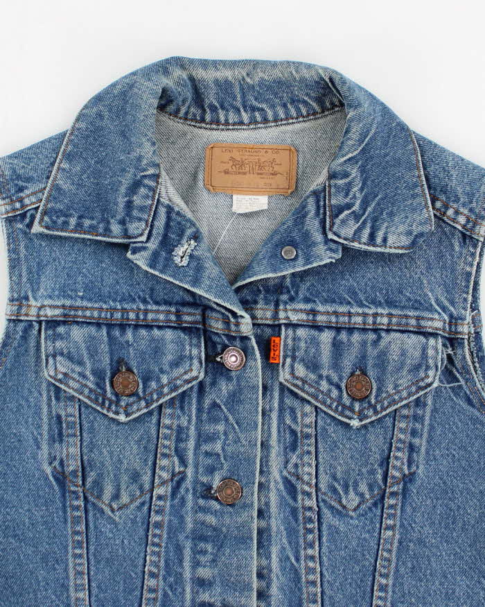 Vintage Levi's Orange Tab Sleeveless Denim Jacket - S
