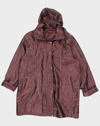 Women's Gold Sun Purple Trench Rain Coat - XXXL
