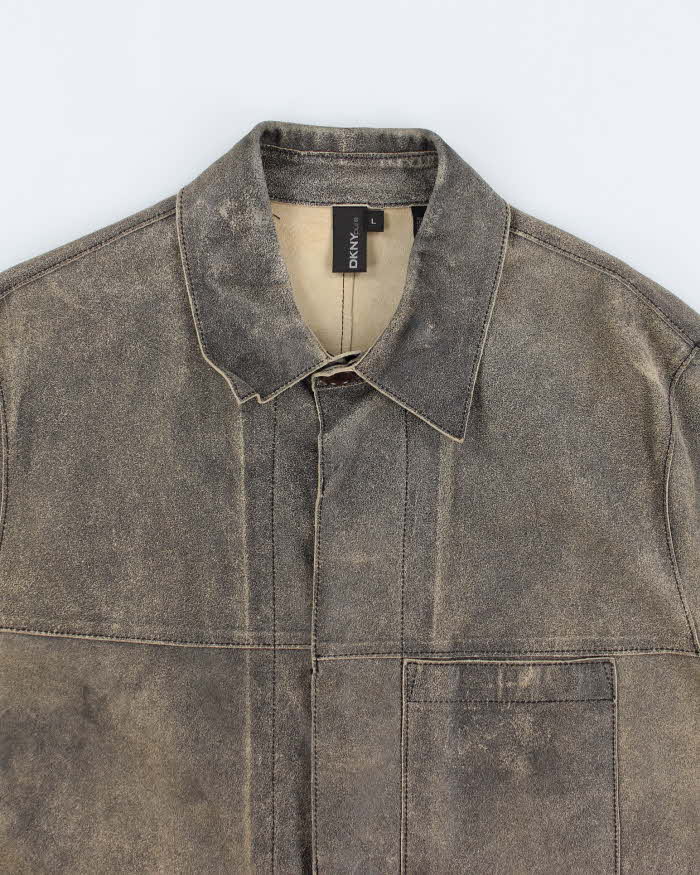 Vintage 90s DKNY Leather Jacket - L