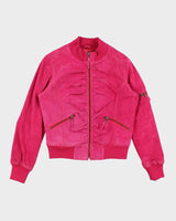 Y2k 00s Le Chateau Pink Leather Jacket - L