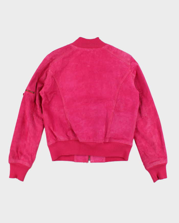 Y2k 00s Le Chateau Pink Leather Jacket - L