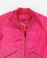 Y2k 00s Le Chateau Pink Leather Jacket - L