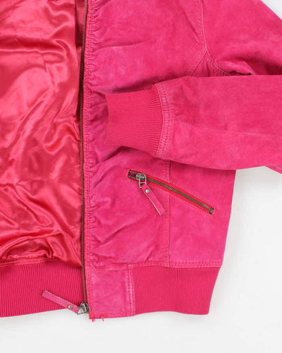 Y2k 00s Le Chateau Pink Leather Jacket - L