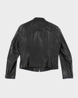 Danier Women's Black Double Zip Leather Jacket - L