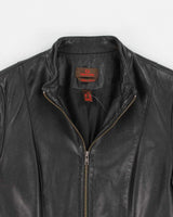 Danier Women's Black Double Zip Leather Jacket - L