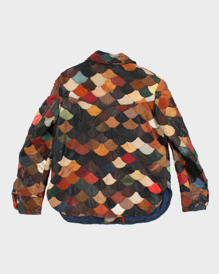 Vintage 70s The Tannery Fish Scale Leather Jacket - M