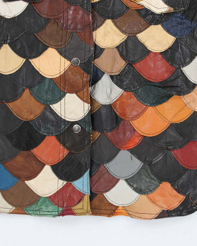 Vintage 70s The Tannery Fish Scale Leather Jacket - M