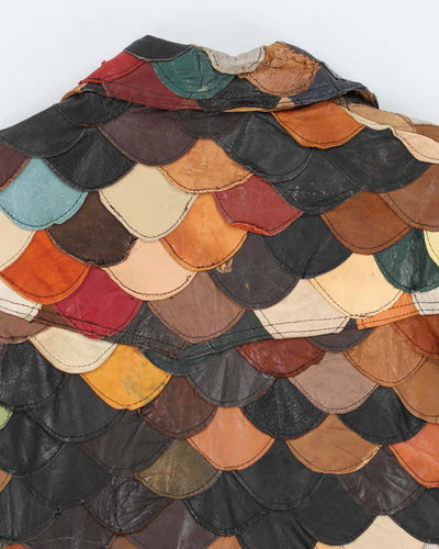 Vintage 70s The Tannery Fish Scale Leather Jacket - M