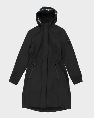 Karl Lagerfeld Black Lined Waterproof Jacket - XS