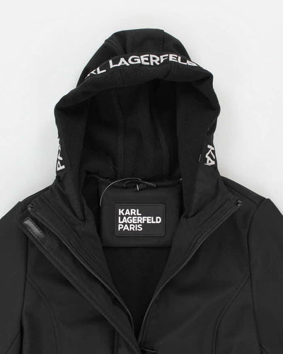 Karl Lagerfeld Black Lined Waterproof Jacket - XS