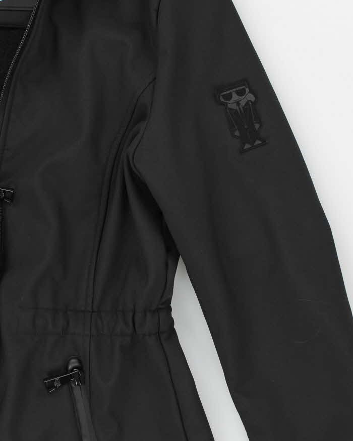Karl Lagerfeld Black Lined Waterproof Jacket - XS