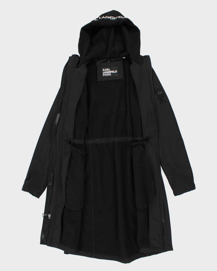 Karl Lagerfeld Black Lined Waterproof Jacket - XS