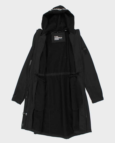 Karl Lagerfeld Black Lined Waterproof Jacket - XS