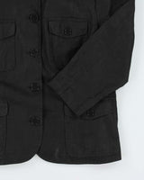 Ralph Lauren Black Linen Blazer Style Jacket - M