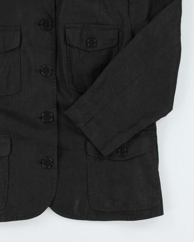 Ralph Lauren Black Linen Blazer Style Jacket - M