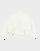 Vintage Guess White Batwing Denim Jacket - M