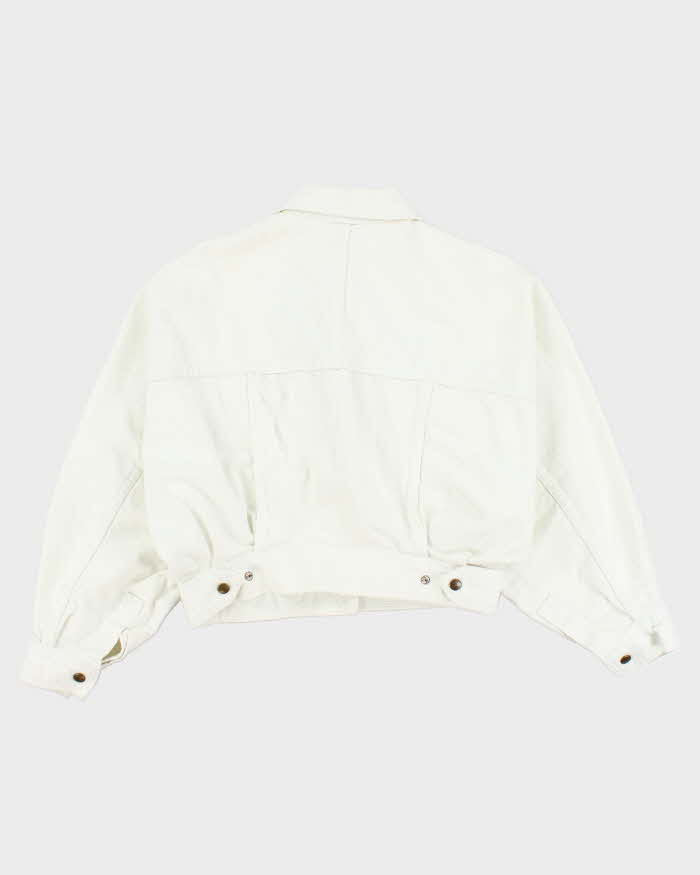 Vintage Guess White Batwing Denim Jacket - M
