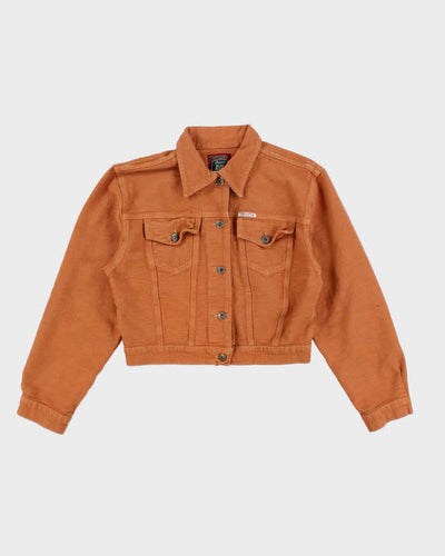 Vintage Bullet Blue Jeans Brand Orange Cropped Jacket - M