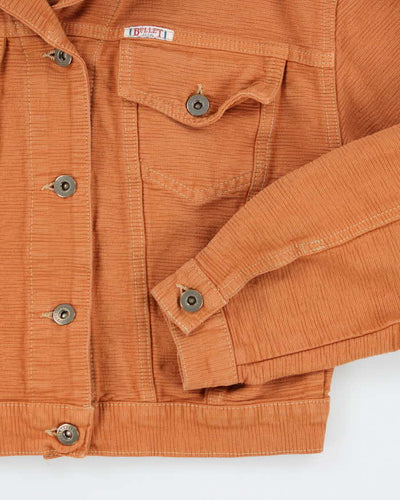 Vintage Bullet Blue Jeans Brand Orange Cropped Jacket - M