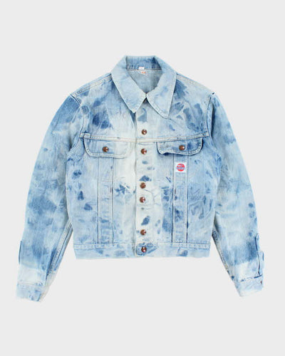 Womens 1980s Acid Wash Scrubbies Button Up Demin Jacket - XS