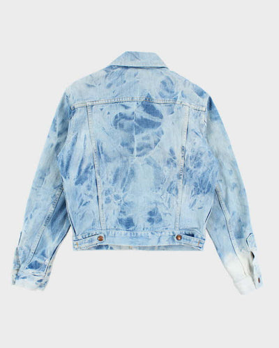 Womens 1980s Acid Wash Scrubbies Button Up Demin Jacket - XS