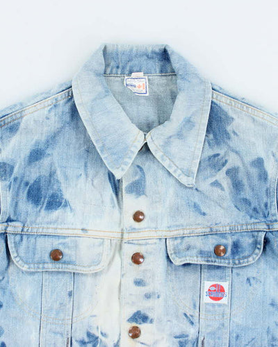 Womens 1980s Acid Wash Scrubbies Button Up Demin Jacket - XS