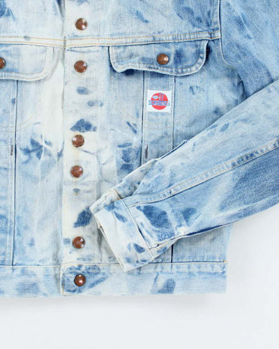 Womens 1980s Acid Wash Scrubbies Button Up Demin Jacket - XS