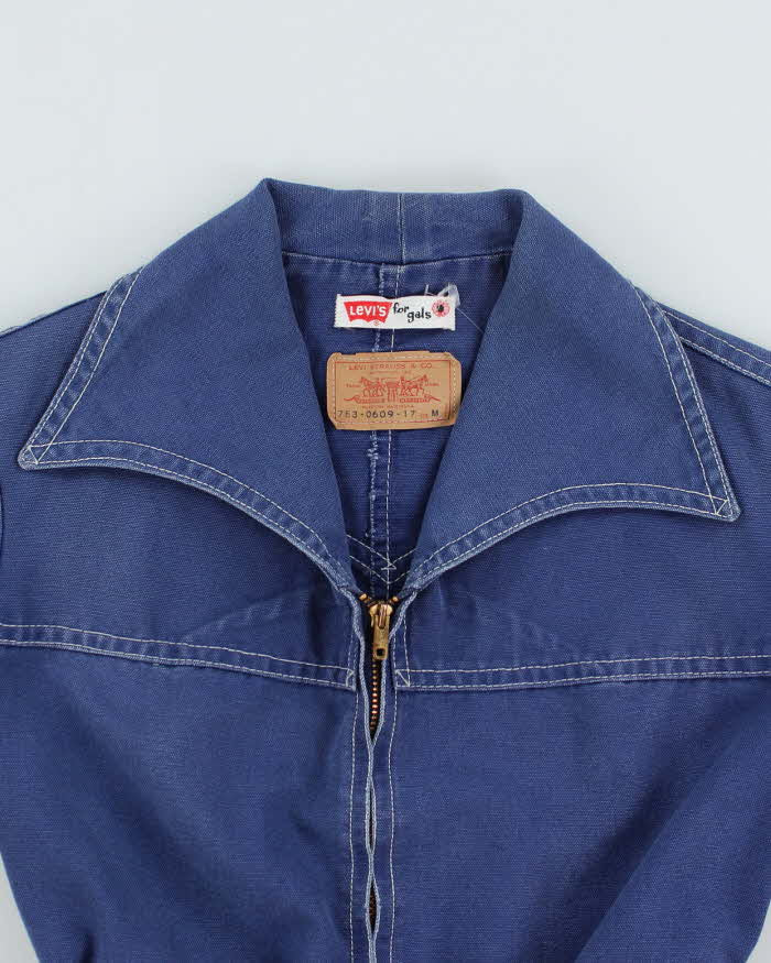 Vintage Rare 70s Big E White Tab Levis For Gals Denim Jacket - M