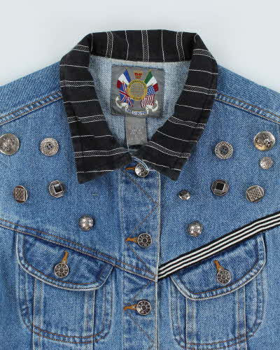 Vintage 80s The Limited Women's Denim Vest Jacket - L
