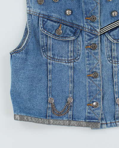 Vintage 80s The Limited Women's Denim Vest Jacket - L