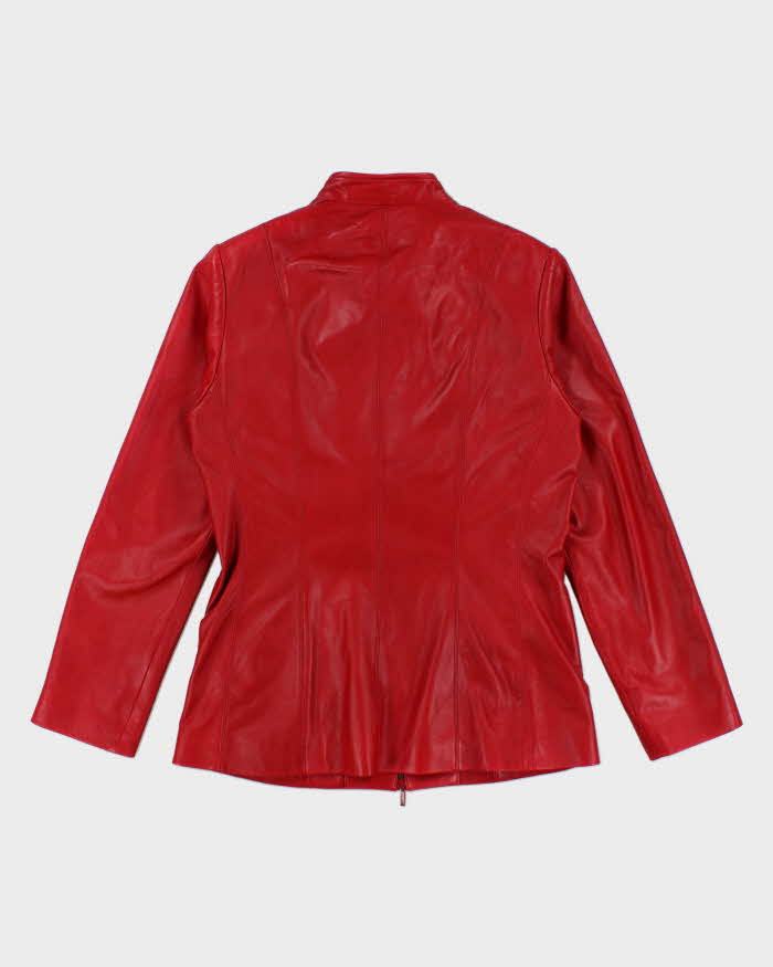 Danier red leather jacket outlet