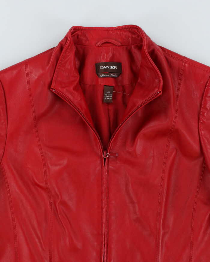 Vintage Danier Red Leather Jacket - M