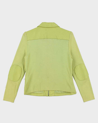 Vintage 90s Green Leather Jacket - S
