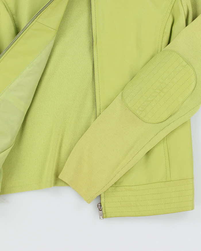 Vintage 90s Green Leather Jacket - S