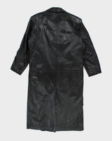 Vintage World Style Long Leather Jacket - M