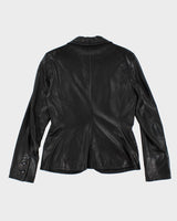 Vintage Danier Black Leather Blazer Jacket - M