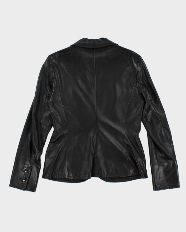 Vintage Danier Black Leather Blazer Jacket - M