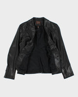 Vintage Danier Black Leather Blazer Jacket - M