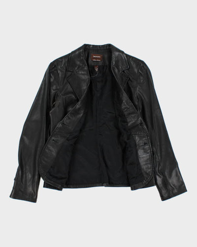 Vintage Danier Black Leather Blazer Jacket - M