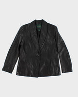 Danier Black Leather Blazer Jacket - M