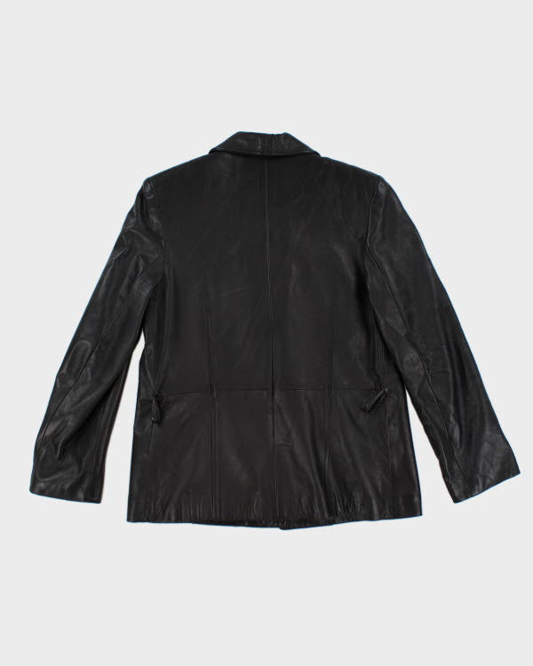 Danier Black Leather Blazer Jacket - M