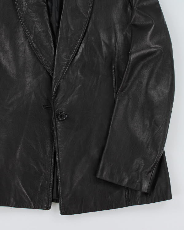 Danier Black Leather Blazer Jacket - M