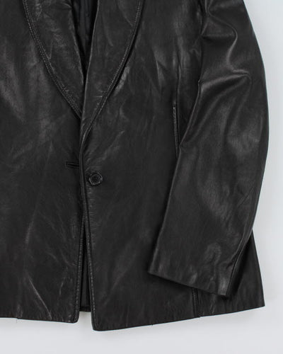 Danier Black Leather Blazer Jacket - M